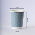 Paper Cup ( Double Wall ) - 250 ml - Blue