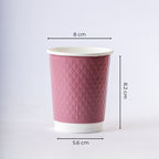 Paper Cup ( Double Wall ) - 250 ml - Pink