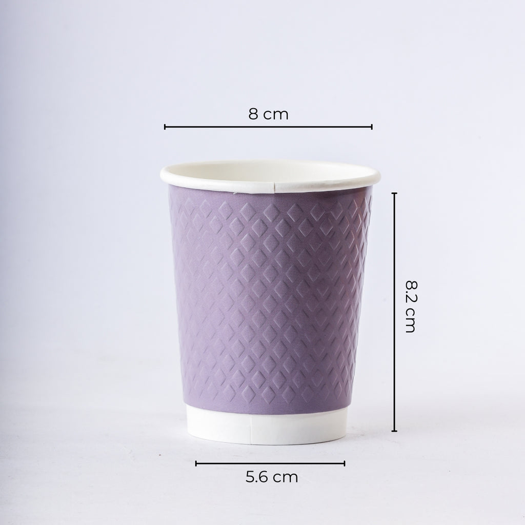 Paper Cup ( Double Wall ) - 250 ml - Violet