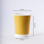 Paper Cup ( Double Wall ) - 250 ml - Yellow