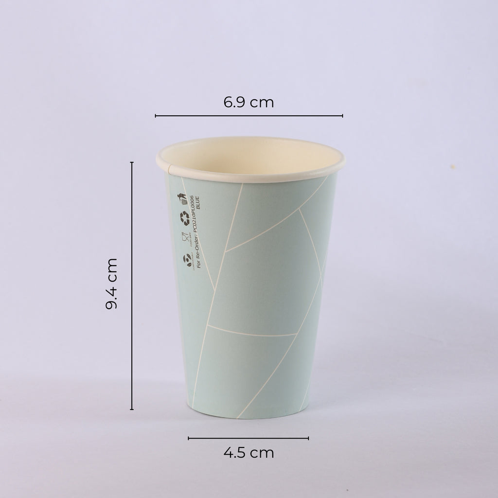 Paper Cup ( Single Wall ) - 210 ml - Blue