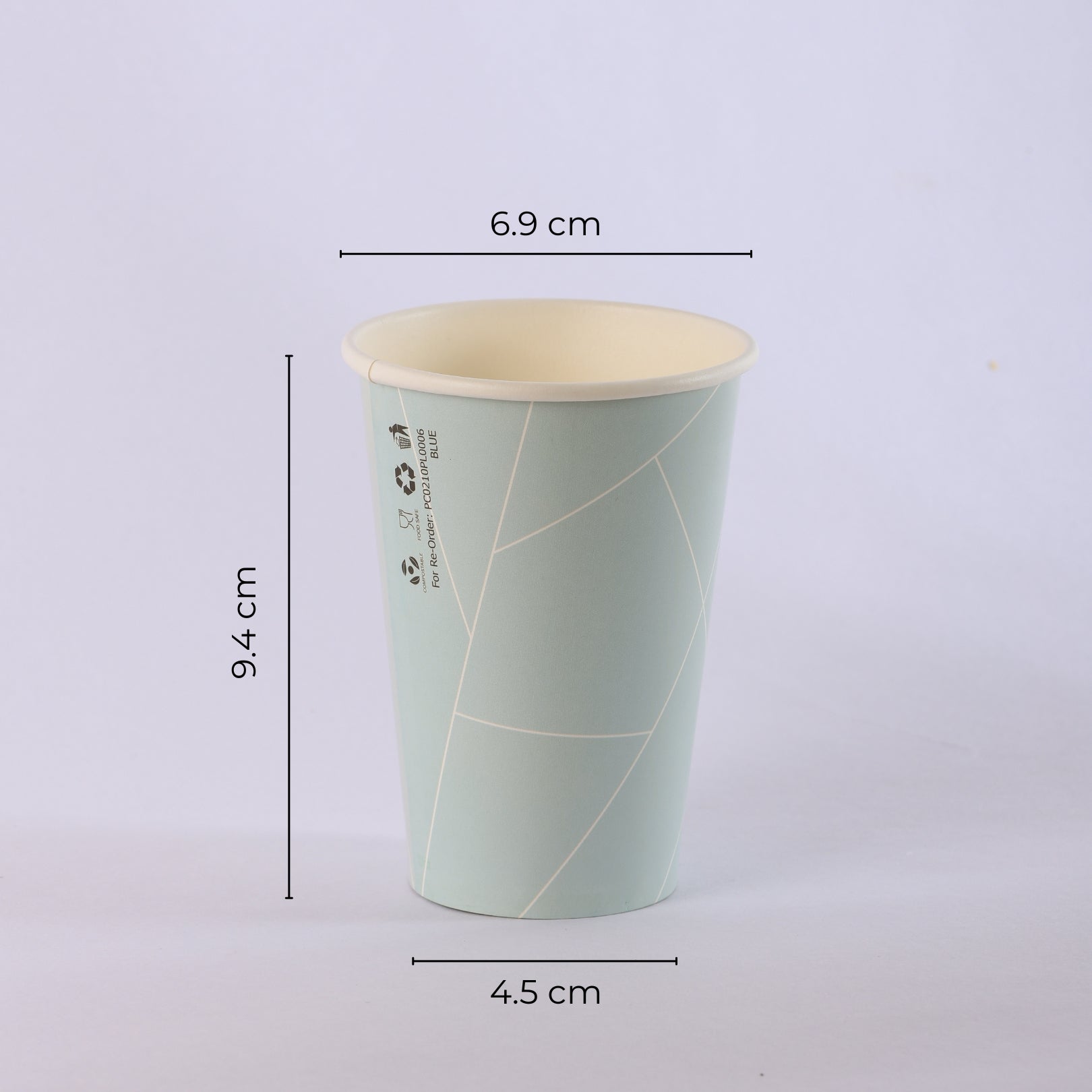 Paper Cup ( Single Wall ) - 210 ml - Blue