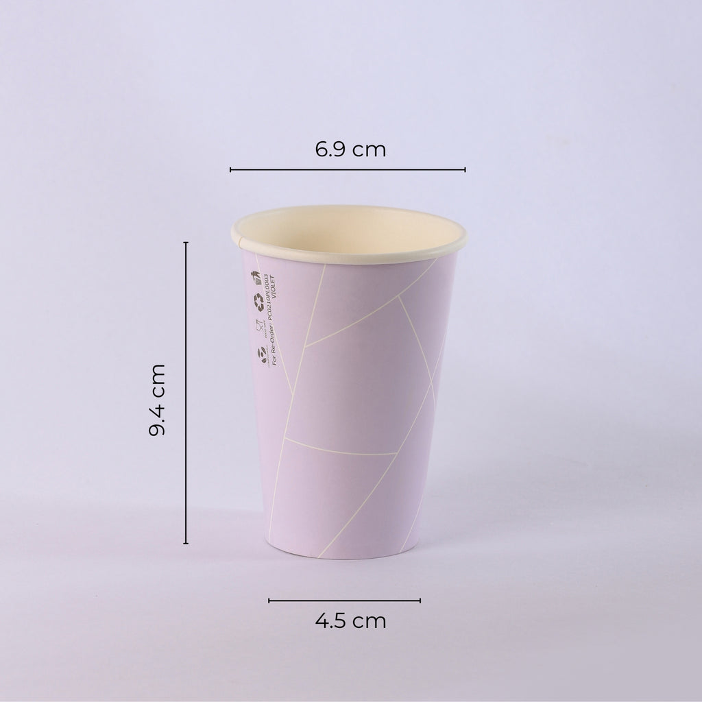 Paper Cup ( Single Wall ) - 210 ml - Violet