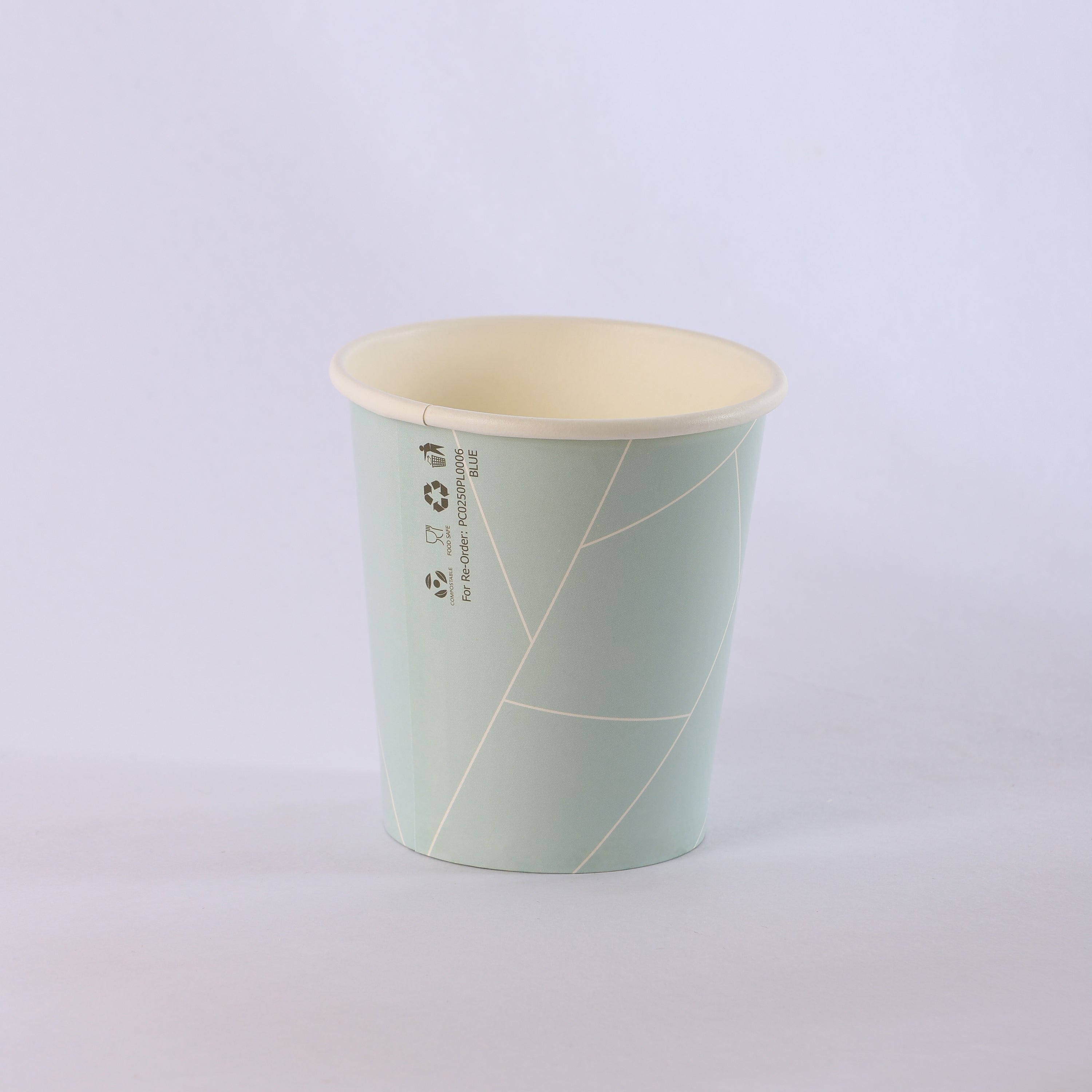 Paper Cup ( Single Wall ) - 250 ml - Blue