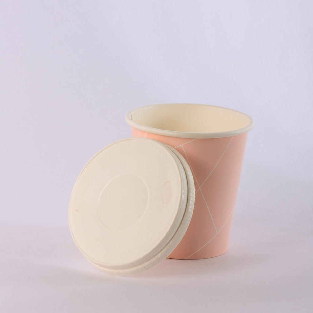 Paper Cup ( Single Wall ) - 250 ml - Pink