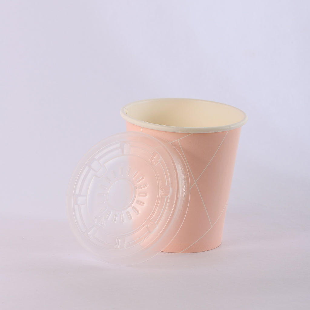 Paper Cup ( Single Wall ) - 250 ml - Pink