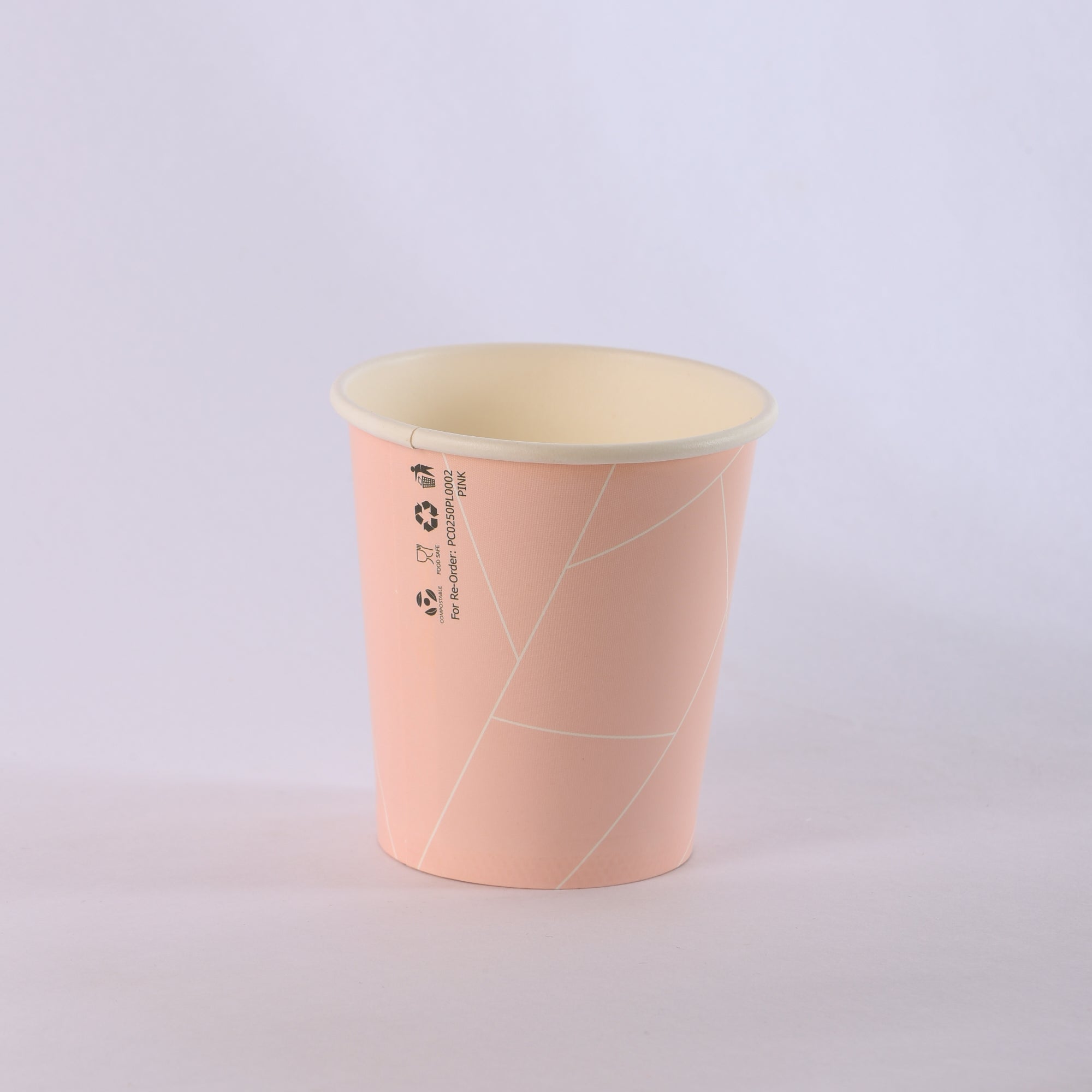 Paper Cup ( Single Wall ) - 250 ml - Pink