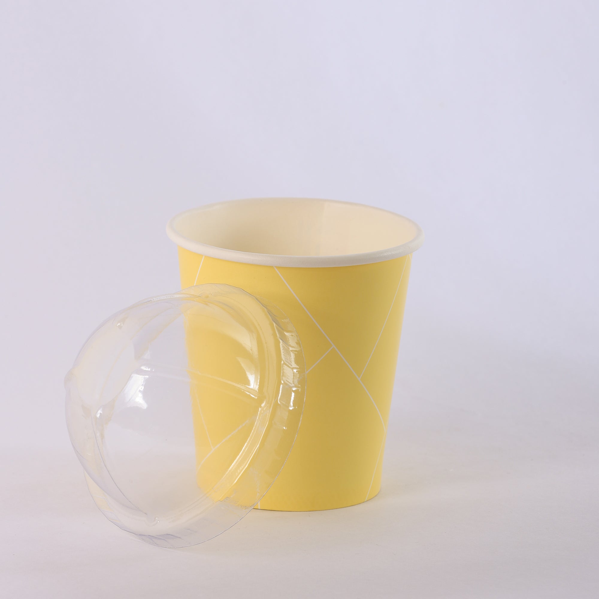 Paper Cup ( Single Wall ) - 250 ml - Yellow