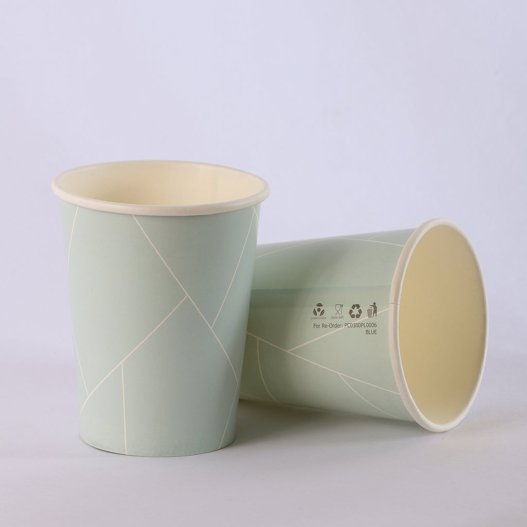 Paper Cup ( Single Wall ) - 300 ml -Blue