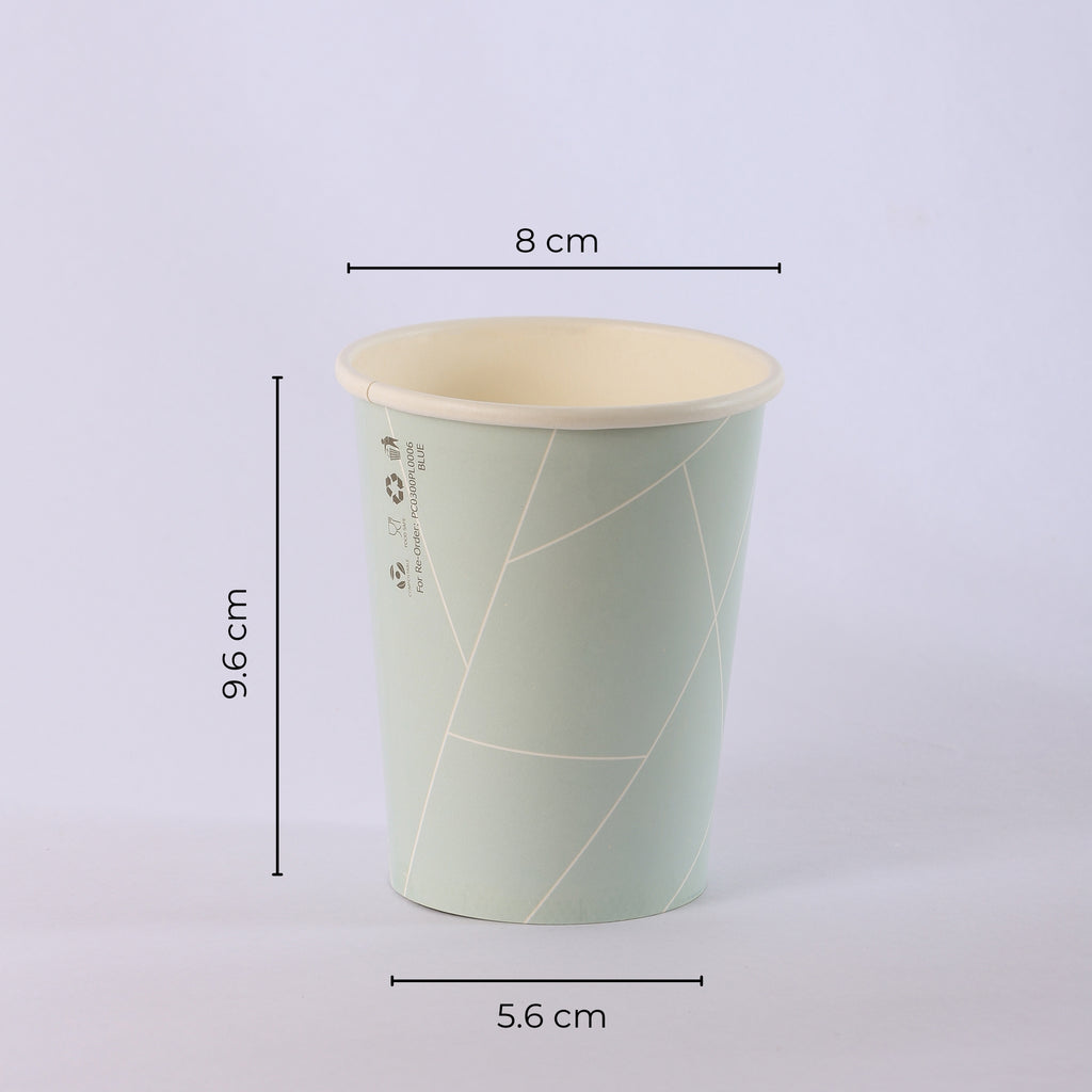 Paper Cup ( Single Wall ) - 300 ml -Blue