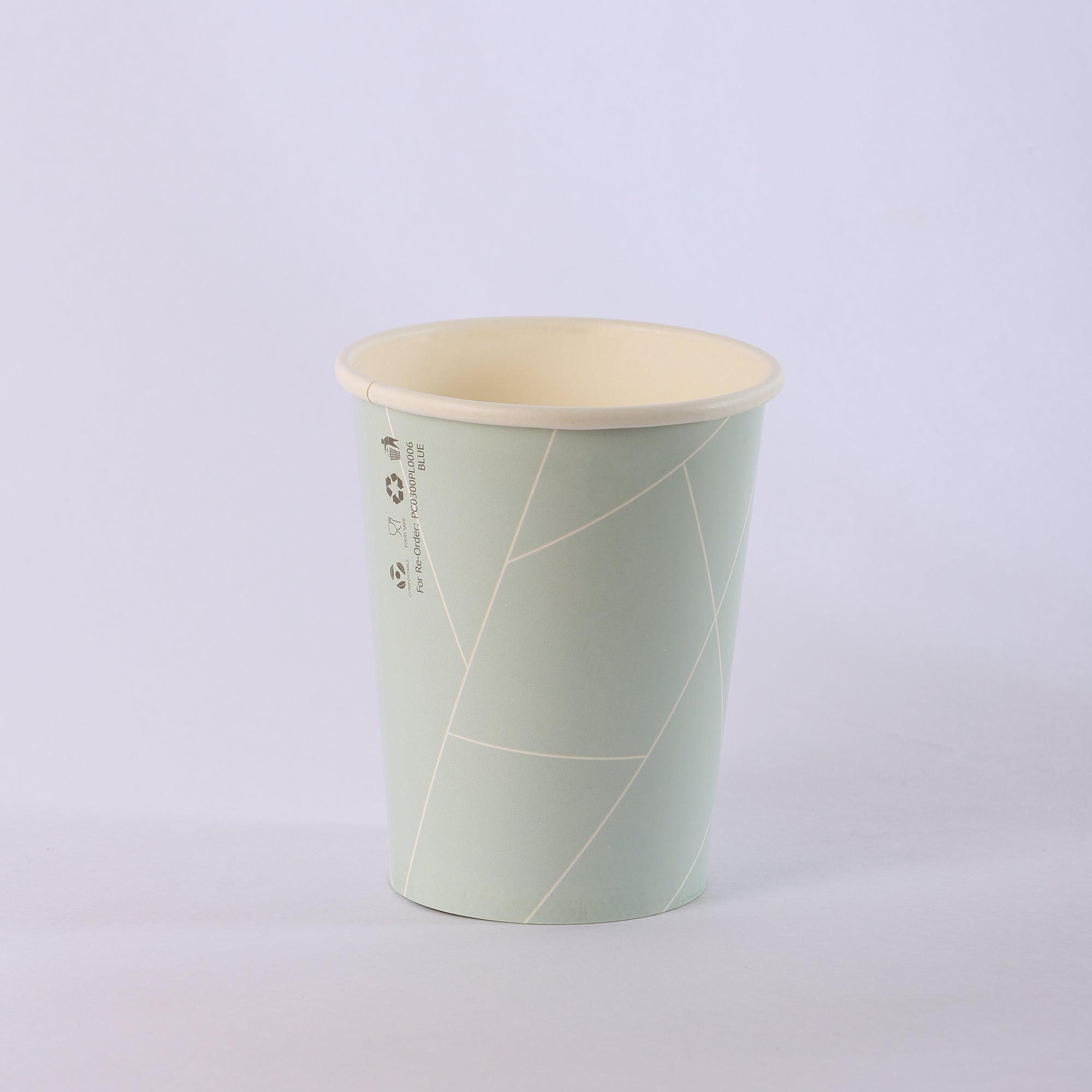 Paper Cup ( Single Wall ) - 300 ml -Blue