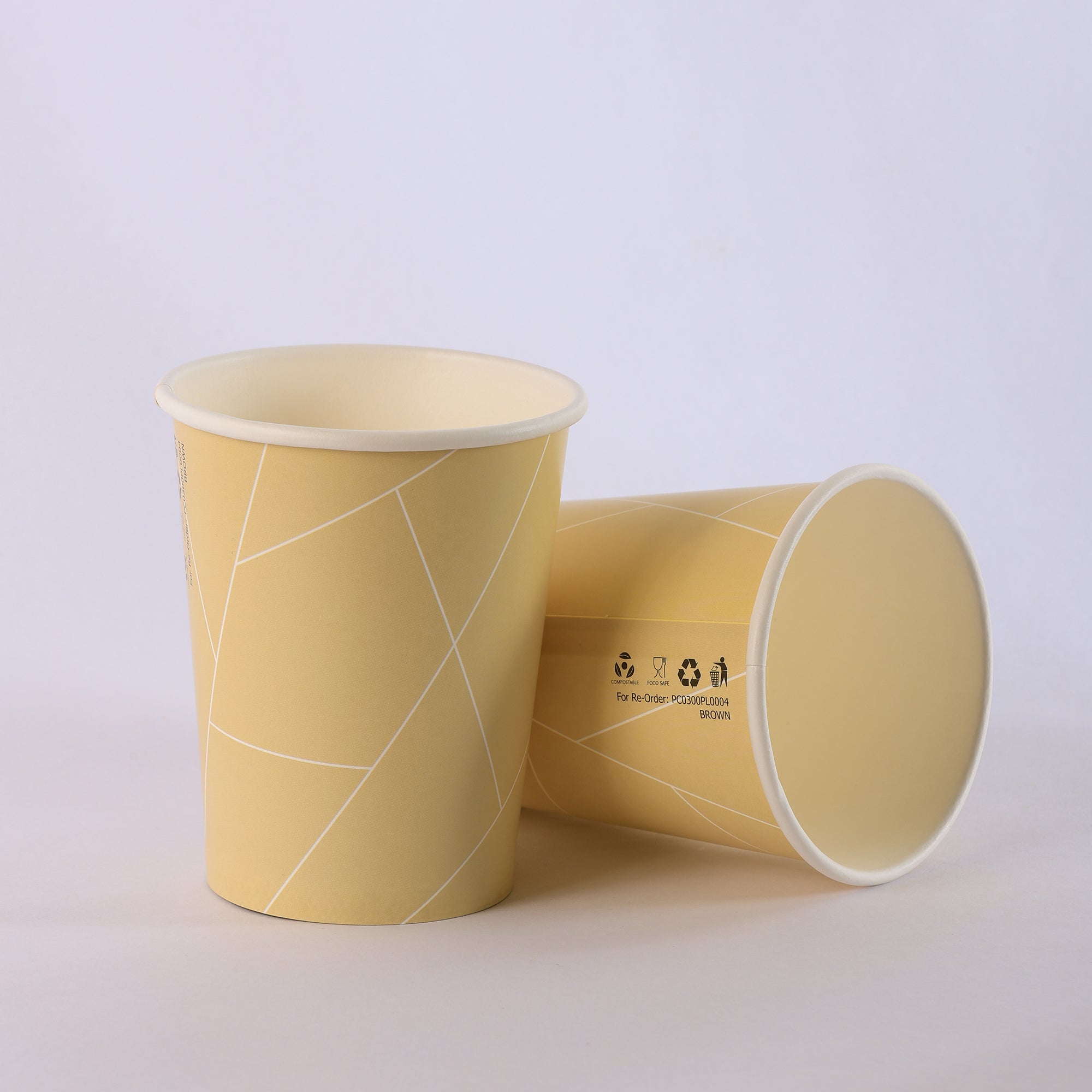 Paper Cup ( Single Wall ) - 300 ml -  Brown