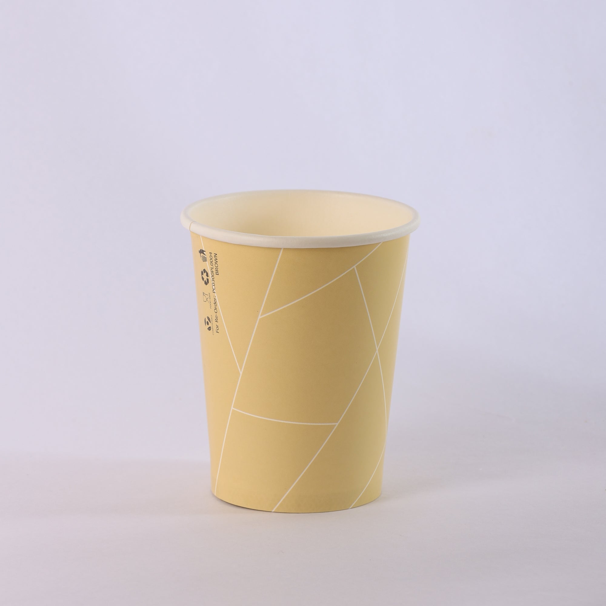Paper Cup ( Single Wall ) - 300 ml -  Brown