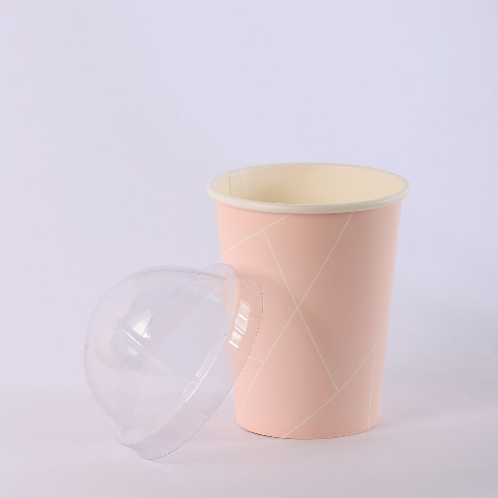 Paper Cup ( Single Wall ) - 300 ml - Pink