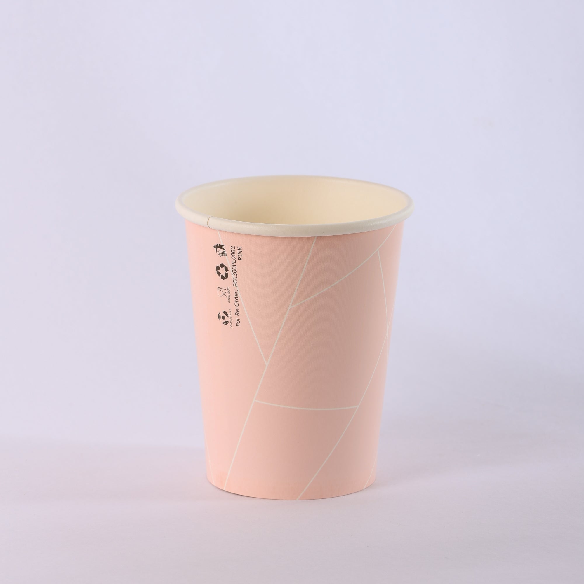 Paper Cup ( Single Wall ) - 300 ml - Pink