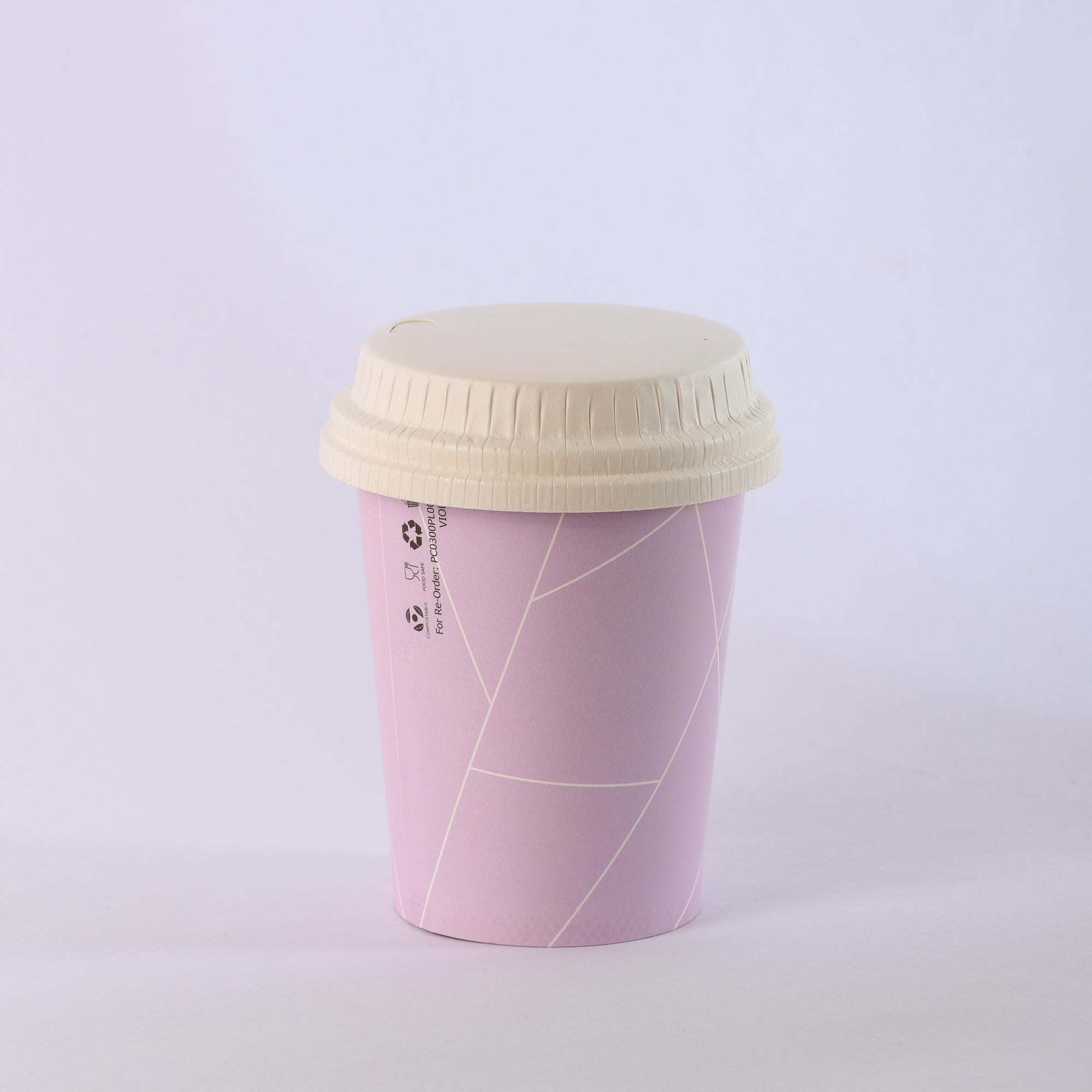 Paper Cup ( Single Wall ) - 300 ml - Violet