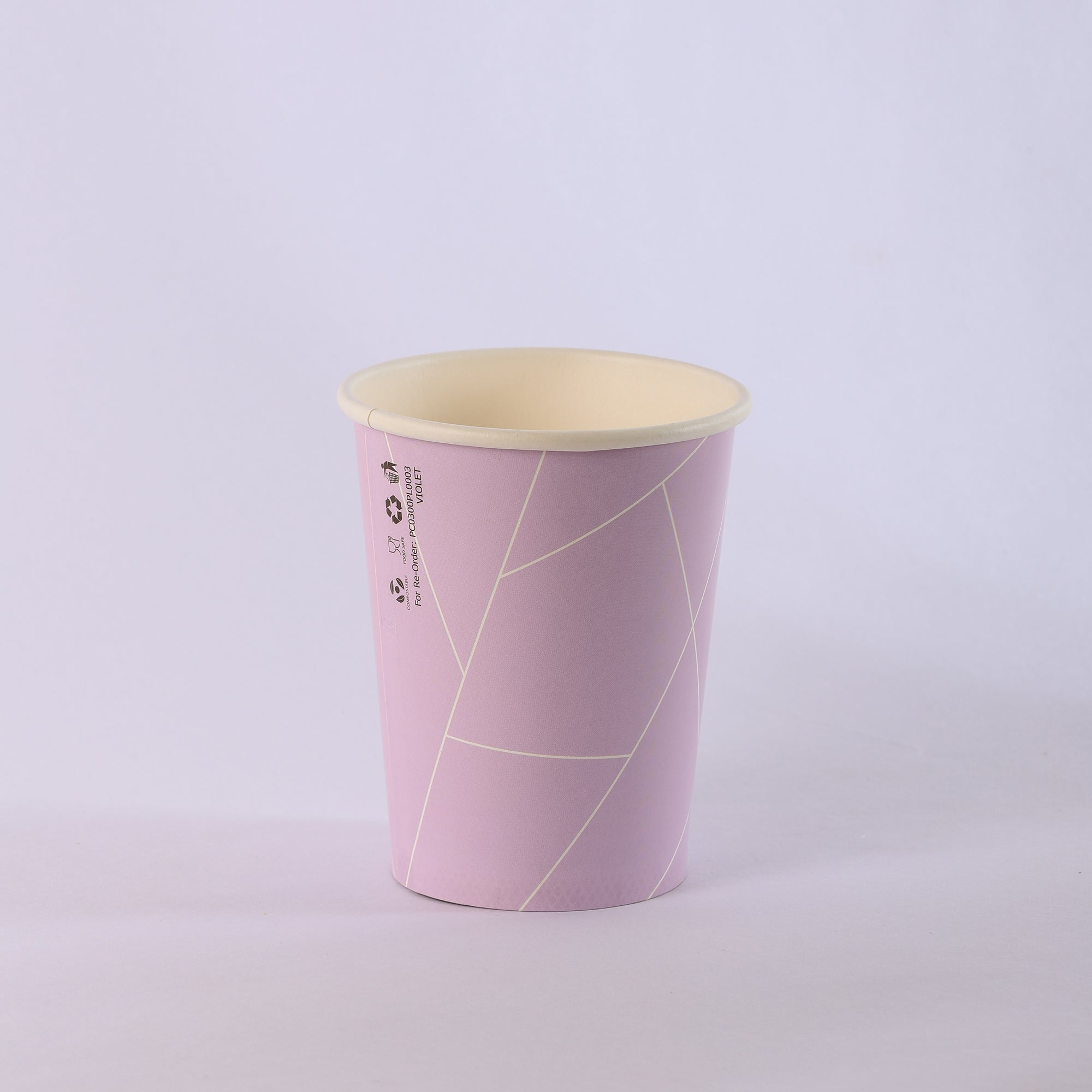 Paper Cup ( Single Wall ) - 300 ml - Violet