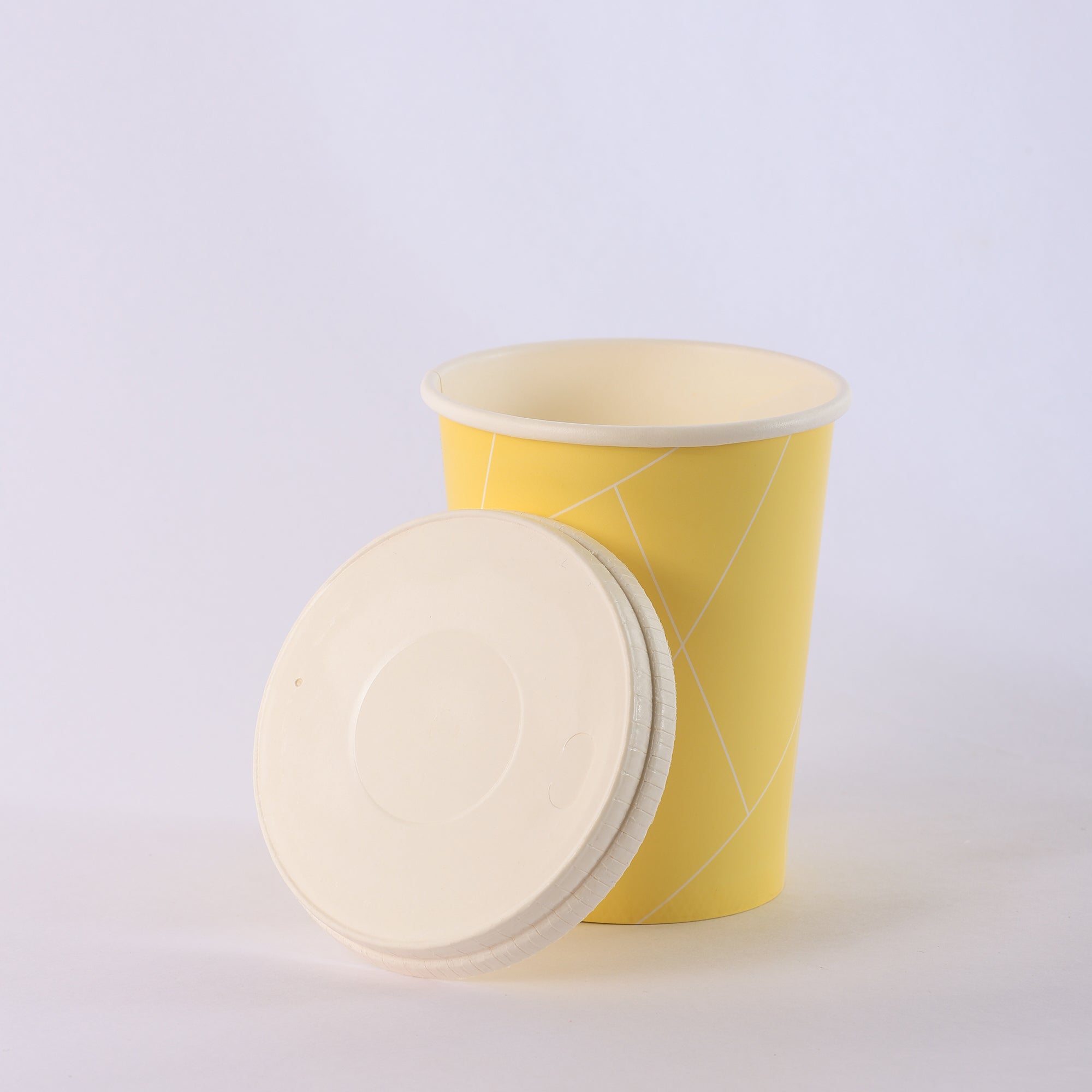 Paper Cup ( Single Wall ) - 300 ml - Yellow