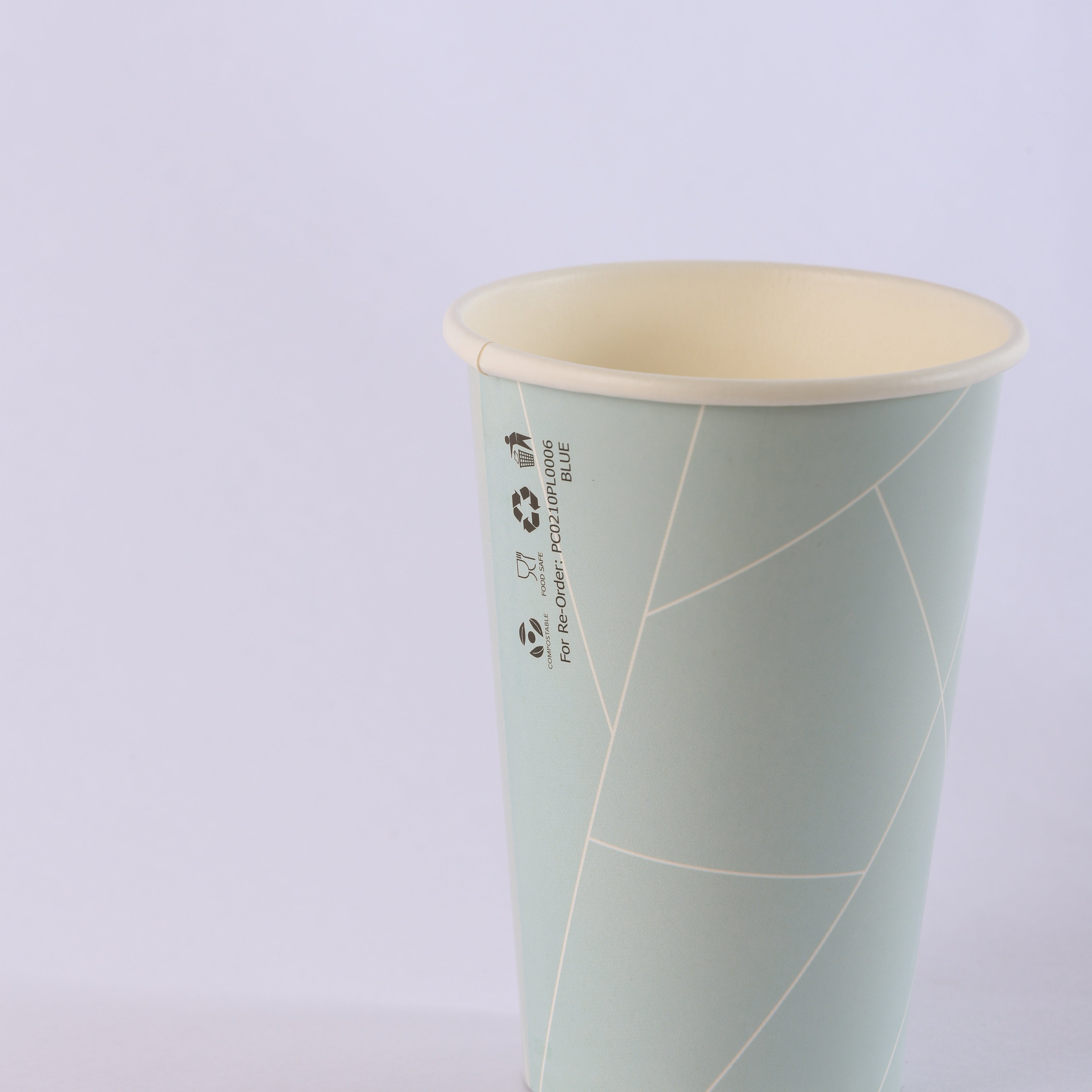 Paper Cup ( Single Wall ) - 210 ml - Blue