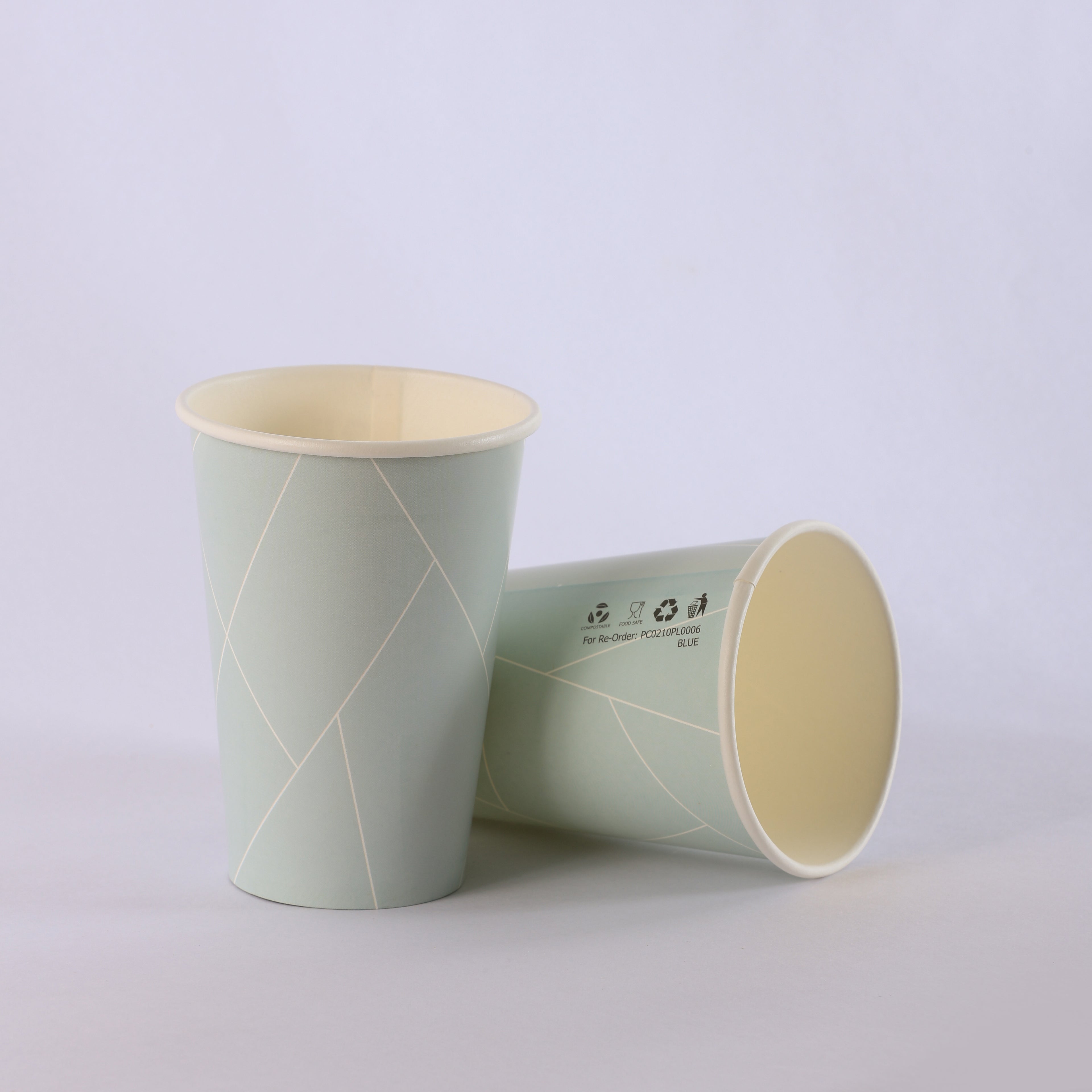 Paper Cup ( Single Wall ) - 210 ml - Blue