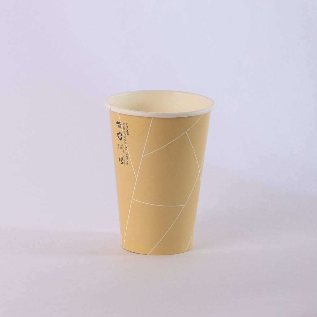 Paper Cup ( Single Wall ) - 210 ml - Brown