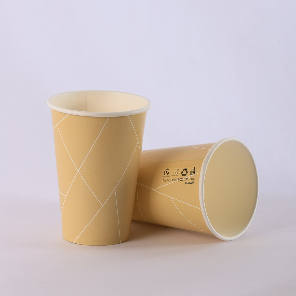 Paper Cup ( Single Wall ) - 210 ml - Brown