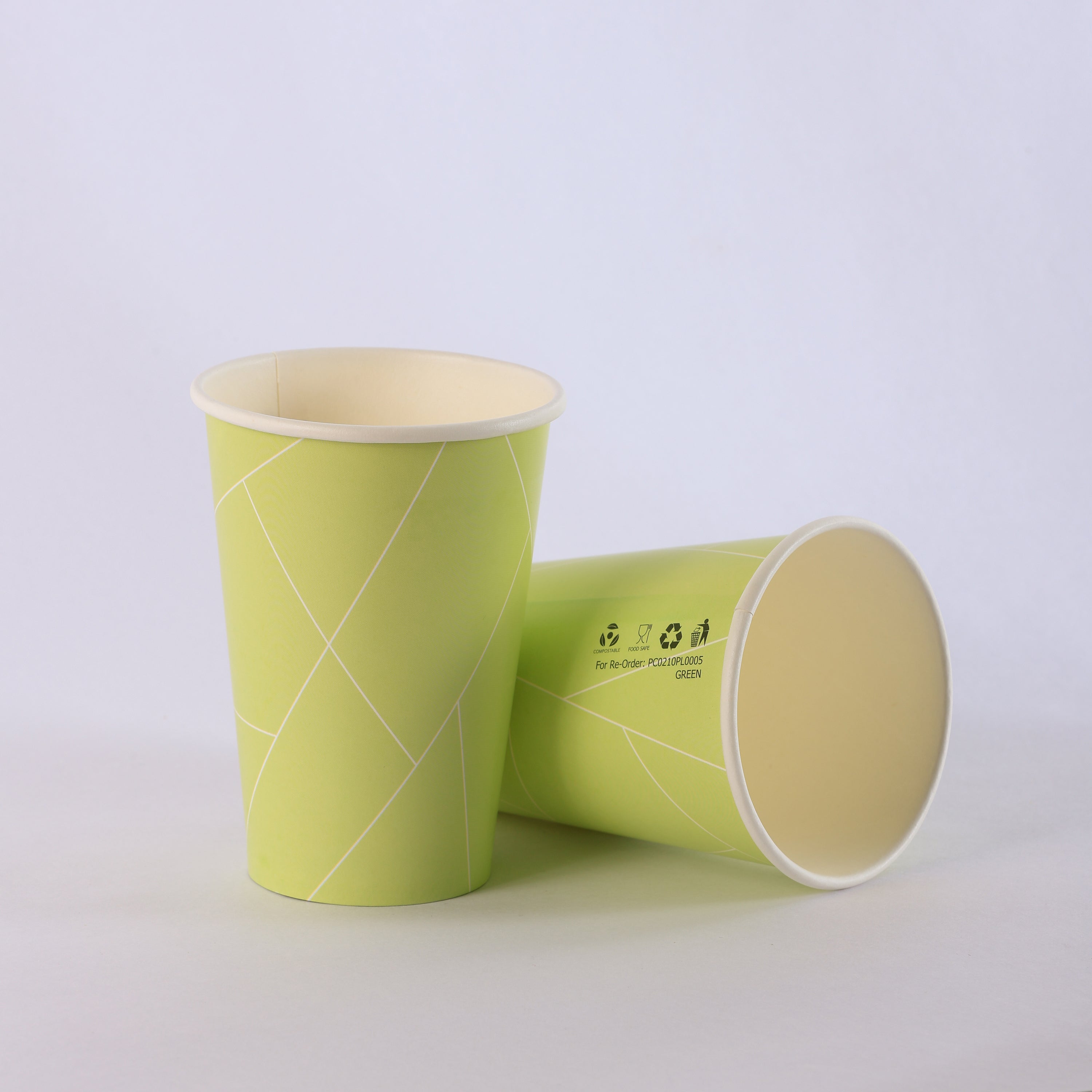 Paper Cup ( Single Wall ) - 210 ml - Green