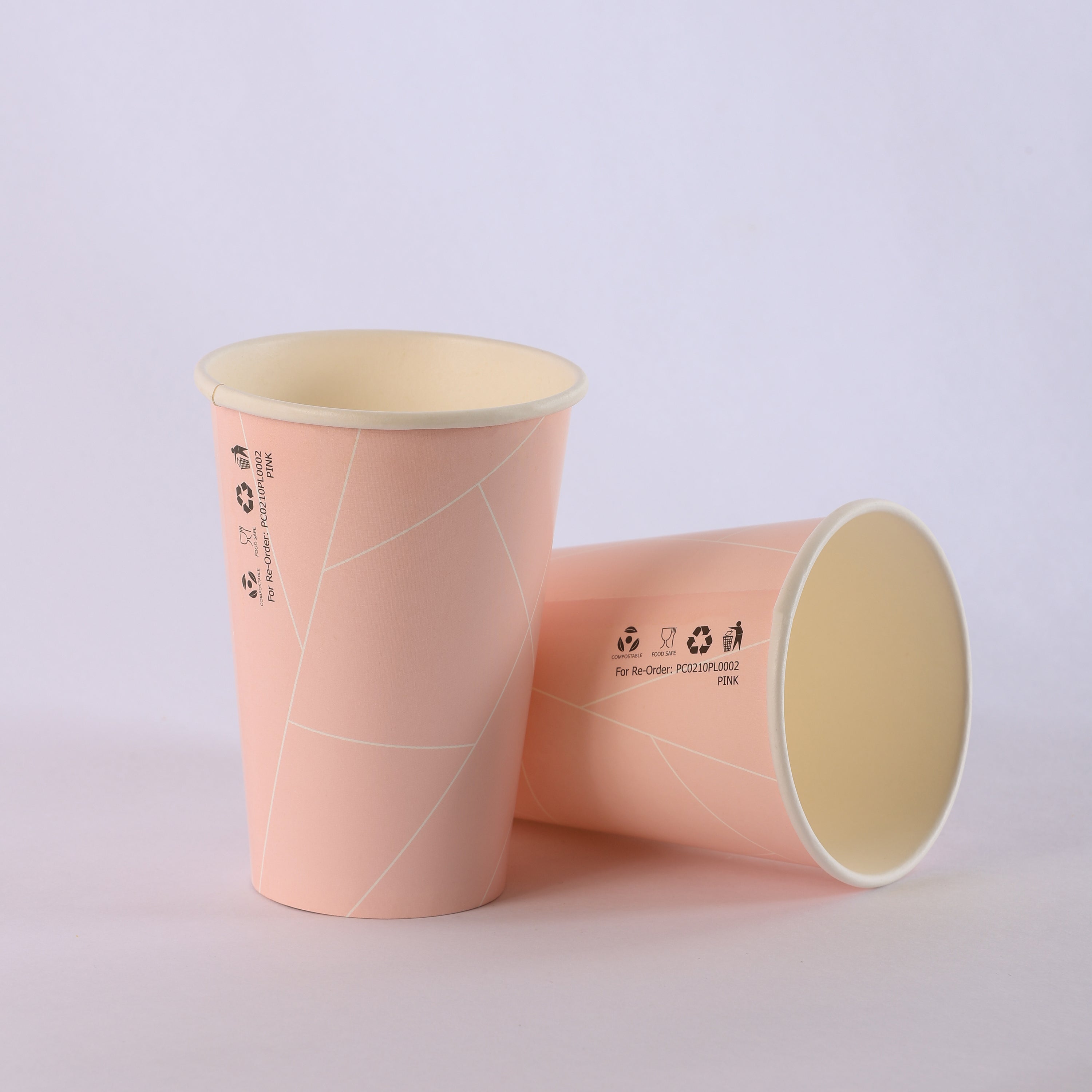 Paper Cup ( Single Wall ) - 210 ml - Pink