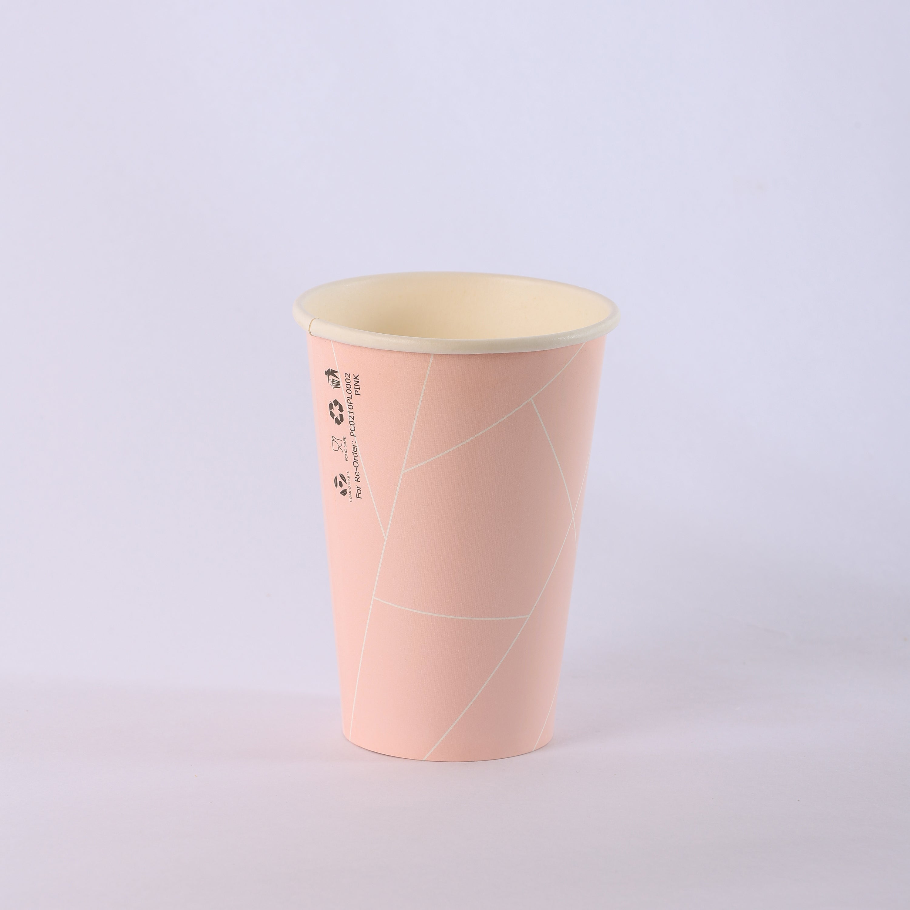 Paper Cup ( Single Wall ) - 210 ml - Pink