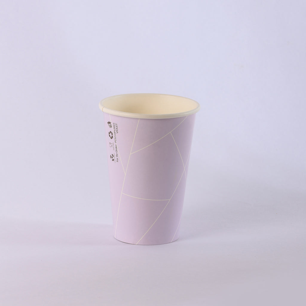 Paper Cup ( Single Wall ) - 210 ml - Violet