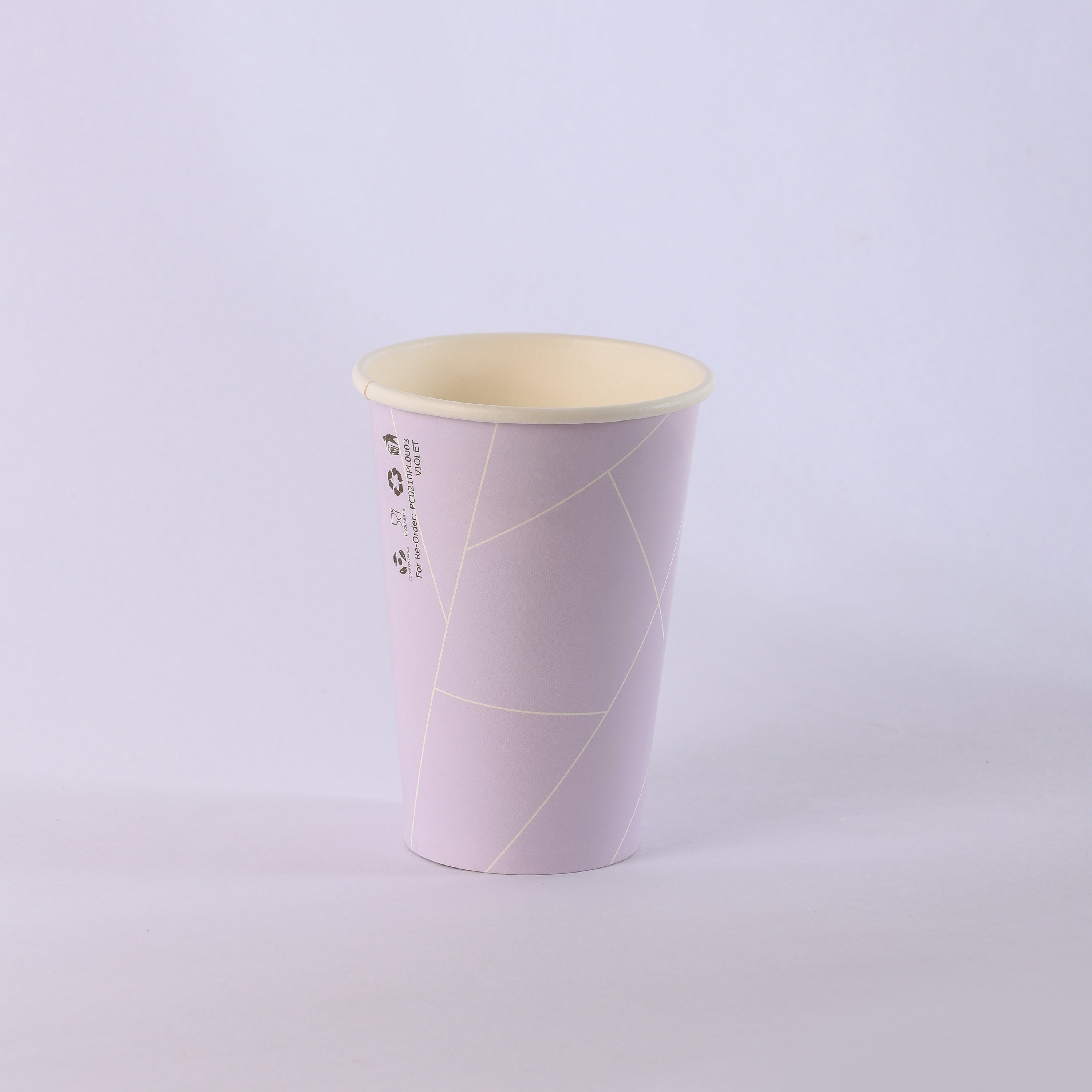 Paper Cup ( Single Wall ) - 210 ml - Violet