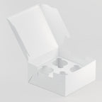 Custsom Print 4 Pieces of Cupcakes & Muffins Box
