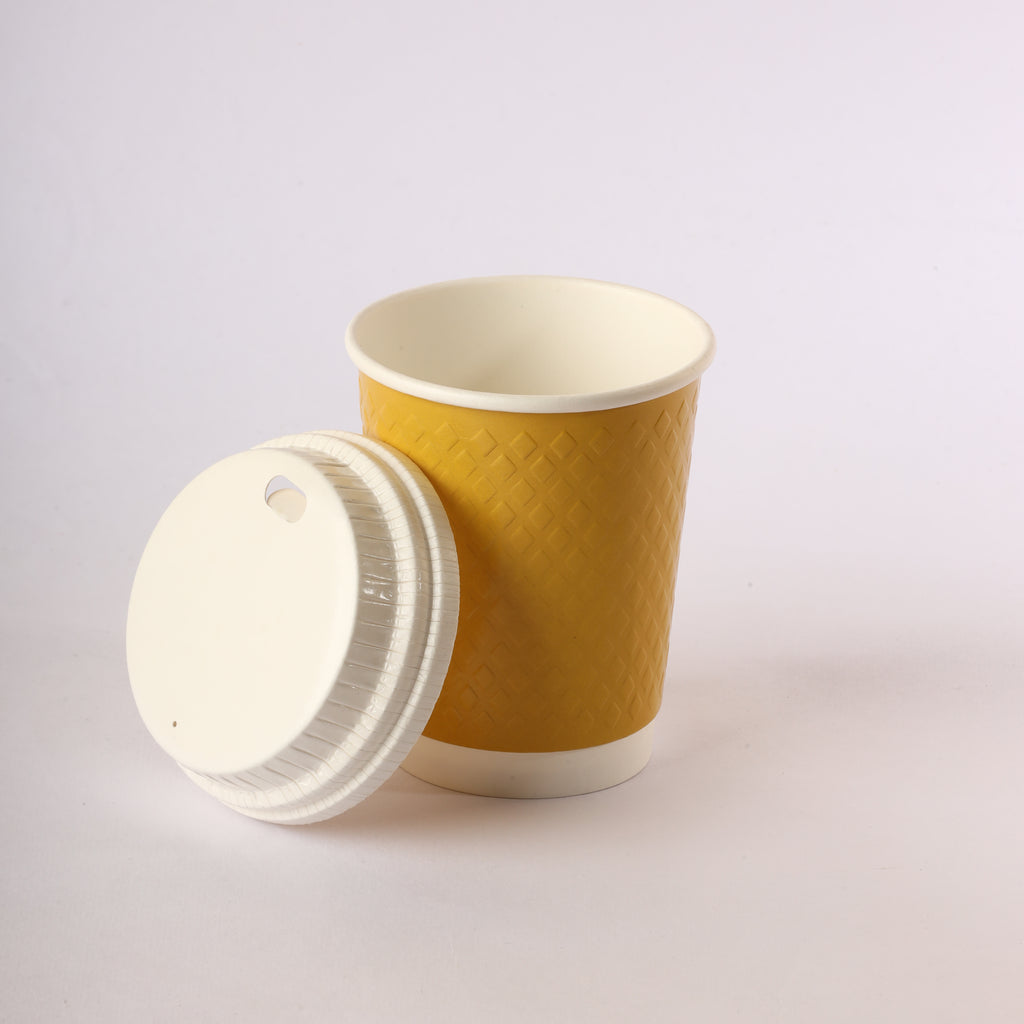 Paper Cup ( Double Wall ) - 250 ml - Yellow