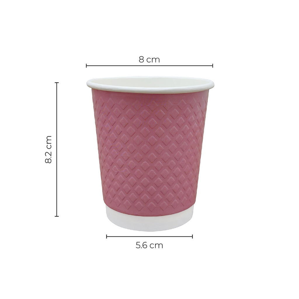 Paper Cup ( Double Wall ) - 300 ml - Pink