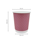 Paper Cup ( Double Wall ) - 300 ml - Pink