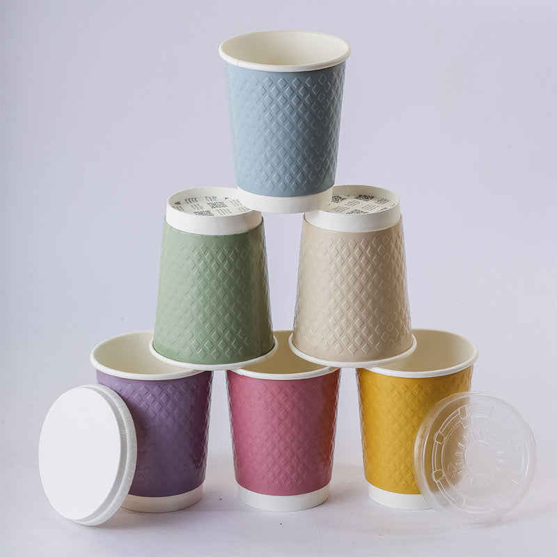 Paper Cup ( Double Wall ) - 250 ml - Assorted Colours